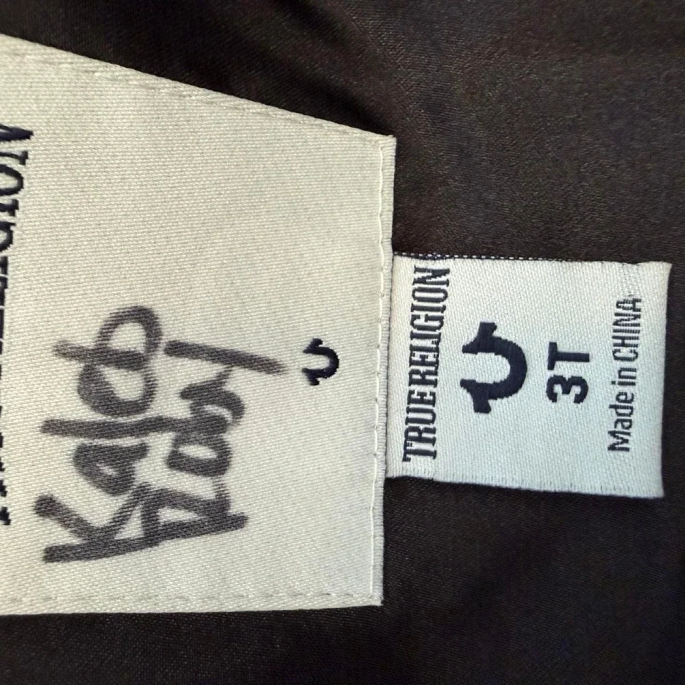 True Religion Black Red Varsity Bomber Jacket Eagle 3T Kidcore Designer Unisex